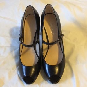 Nine West Mary Jane open toe pumps